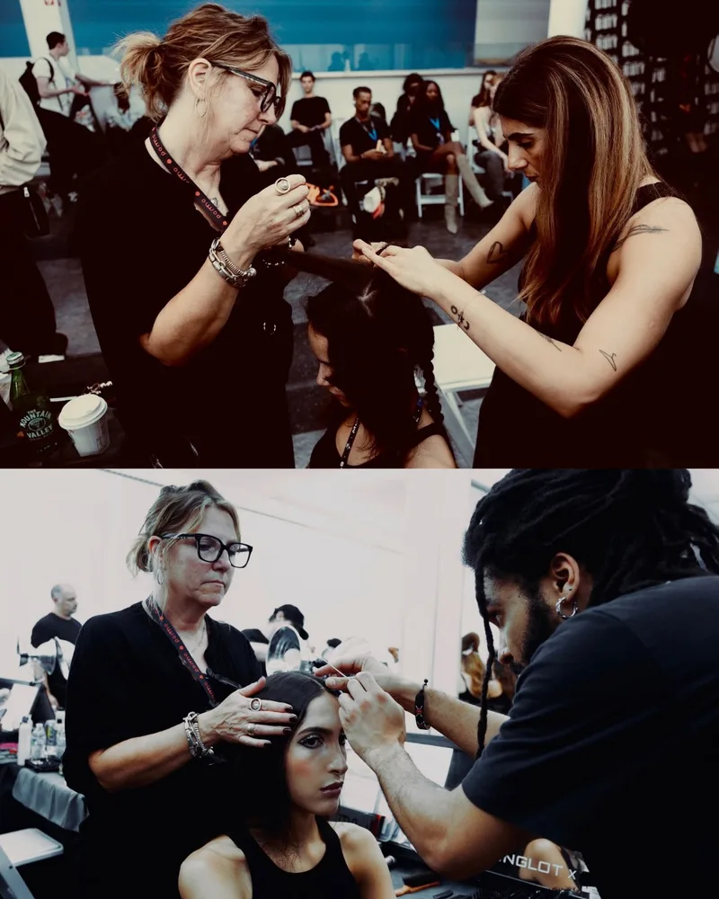 Vickie worked backstage at New York Fashion Week this season.