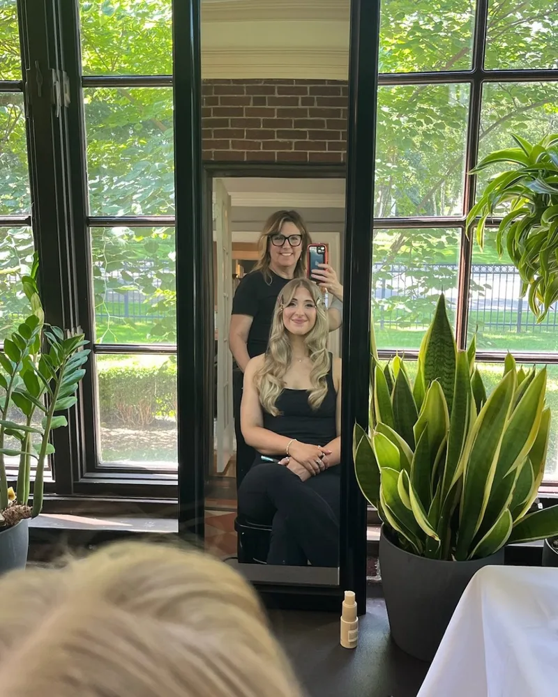 Vicky and Margaret styled hair for a wedding party on July 11.