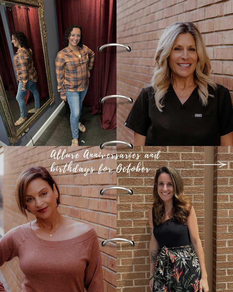 October at Allure means a birthday month for Linda and work anniversaries for Liz, Julie, Rosanna