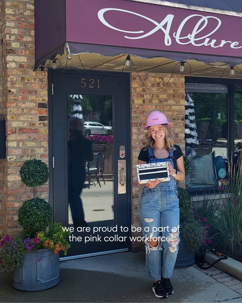 We're proud pink collar workers in downtown Libertyville.
